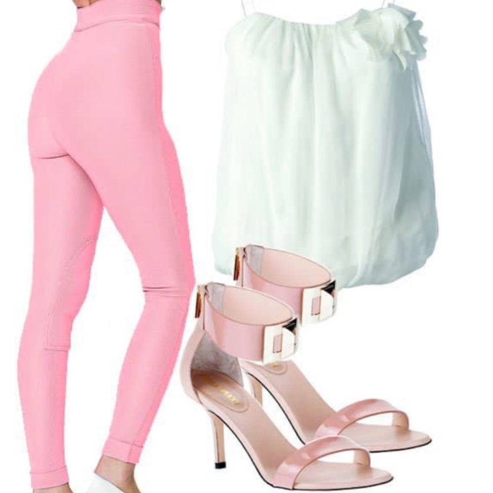 American Apparel Ribbed Riding Pants XS in RARE Pink Cheeks - Picture 3 of 8